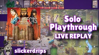 Architects of the West Kingdom  Solo Playthrough Live Replay [upl. by Atiuqrahs]