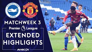 Brighton v Manchester United  PREMIER LEAGUE HIGHLIGHTS  9262020  NBC Sports [upl. by Amaerd]