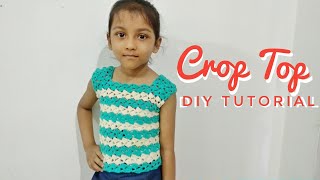 Crochet Crop Top Easy and simple  DIY TUTORIAL [upl. by Briny]