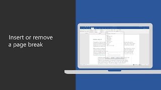 Insert or remove a page break in Microsoft Word [upl. by Atinehs]