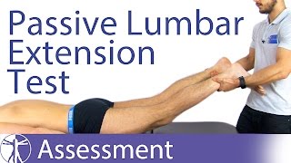 Passive Lumbar Extension Test PLET  Lumbar Instability [upl. by Leehar986]