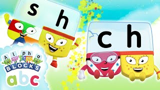 Alphablocks  SH and CH Teams  Phonics  Learn to Read  Cartoons for Kids [upl. by Ettedranreb]