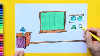 How to draw a Classroom [upl. by Jeromy565]