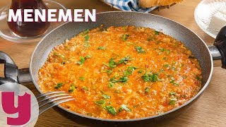 Menemen Tarifi  Kahvaltı Tarifleri  Yemekcom [upl. by Anwadal432]