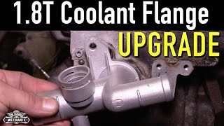 VW 18t ALUMINUM COOLANT FLANGE UPGRADE [upl. by Allesor465]