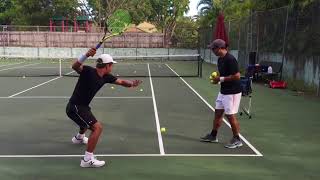 Professional tennis training with coach Brian Dabul Federer Nadal Djokovic [upl. by Norval]