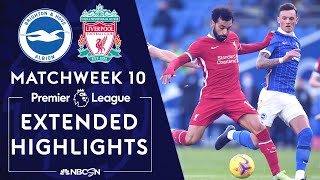 Brighton v Liverpool  PREMIER LEAGUE HIGHLIGHTS  11282020  NBC Sports [upl. by Arreit]