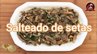 Salteado de setas  Hongos Ostra  Setas  Pleurotus Ostreatus [upl. by Enasus]