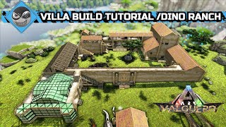 ARK Survival Evolved  How to Build a Large House with Dino Pen  Villa Base Design No Mods [upl. by Eirojam427]