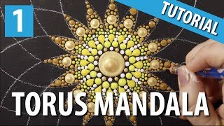 How to paint a dot mandala tutorial  Torus Part 1 [upl. by Stamata306]