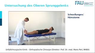 3 Sprunggelenk UCH Ortho Untersuchung FAU [upl. by Queri]