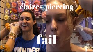 claires ear piercing gone wrong HORRIBLE EXPERIENCE [upl. by Rhyne]