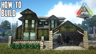 ARK  House With Dino Pen  HOW TO BUILD [upl. by Ahso]