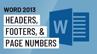 Word 2013 Headers Footers and Page Numbers [upl. by Drescher]