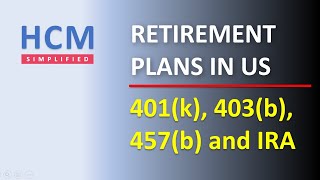 How retirement plans work in USA  401k  403b  457b  IRA [upl. by Derina]