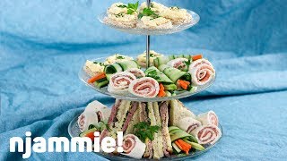 4x High tea hapjes Recept  njammie [upl. by Shieh]