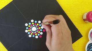 Mandala Dot Art For Beginners  Simple amp Easy Mandala [upl. by Ailec]