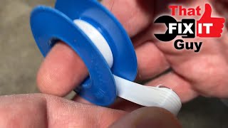 Plumber shows how to apply teflon tape and thread sealant [upl. by Bj]