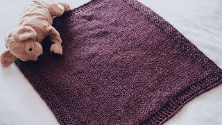 HOW TO KNIT A BABY BLANKET  EASY TUTORIAL  CJ Design By Daniis Ways [upl. by Ahsats]