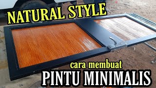 Membuat pintu dari besi hollow dan papan lisplang [upl. by Dov188]