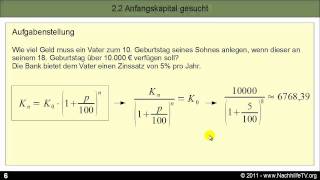 Zinseszinsrechnung für Anfänger [upl. by Oigaib867]