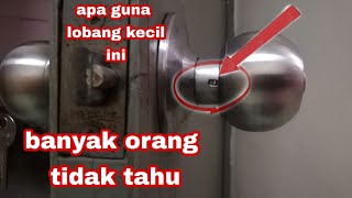 Cara Membuka Dan Memasang Kunci Pintu Tombol  DIY Tutorial cara pasang kunci pintu [upl. by Kired795]