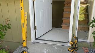 Jeld Wen Front Door Installation  Really crappy products and craftsmanship PART 1 [upl. by Hairabez]