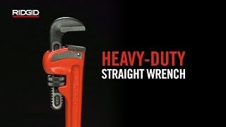 How To Use The RIDGID® HeavyDuty Straight Wrench [upl. by Ralyt]