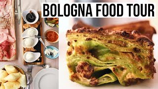 Food Tour of Bologna Italy MUST TRY Bologna Restaurants with pasta salumi gelato amp more [upl. by Aikenat]