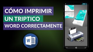 Cómo Imprimir un TRÍPTICO en Word Correctamente [upl. by Roma]