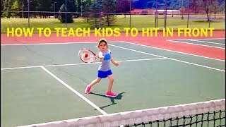 4 year old practices tennis Teach your Child how to HAMMER the ball [upl. by Moyna]