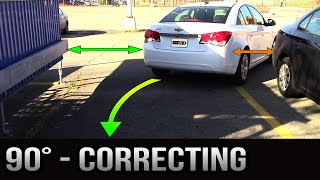 90 degrees Parking  How to Correct Yourself [upl. by Hpeosj]