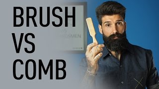 Beard Brush vs Beard Comb  Carlos Costa [upl. by Yeltnarb]