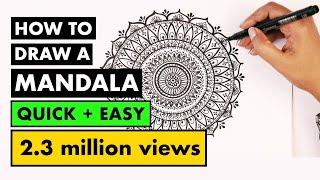 how to draw MANDALA ART for beginners  Vijayta Sharma [upl. by Aicsile]