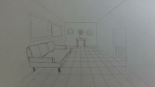 How to Draw a Room in 1Point Perspective [upl. by Nnateragram]