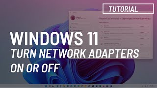 Windows 11 Enable or disable WiFi and Ethernet network adapters [upl. by Acnayb]