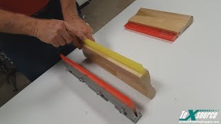 Screen Printing Basics  Squeegees  What Durometer is Best For You [upl. by Kihtrak]