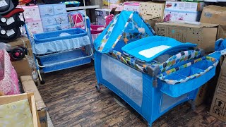 Baby Folding Cot Review  How To Set Up a Playpen  Folding Cot Bed For Baby  Newborn Baby Shopping [upl. by Annais710]