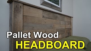 Rustic Headboard with Pallets  How to [upl. by Amerak952]