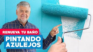 Cómo pintar azulejos para renovar un baño [upl. by Nwahsed]