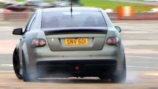 SUPERCHARGED Vauxhall VXR8  Powerslide accelerations and sounds [upl. by Benoit]