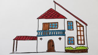 Comment dessiner une maison moderne [upl. by Pelpel]