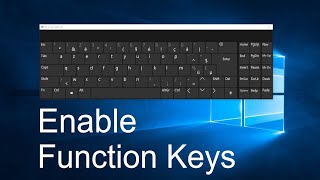 How to Enable or Disable Function Keys in Windows 10 [upl. by Liagibba729]