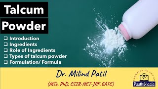 Chemistry of Talcum Powder  Chemistry of Cosmetics  UG PaathShaala talc [upl. by Gemma]