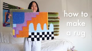 how to make a rug  tufting process from start to finish [upl. by Mauer]