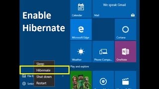 How to Enable Hibernate in windows 10  Howtosolveit [upl. by Sirtimid]