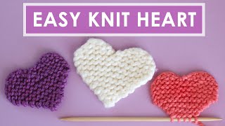 Easy Heart Knitting Pattern 💖 Original by Studio Knit [upl. by Hamitaf]