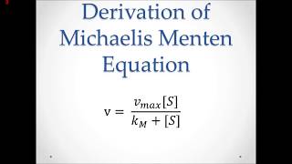 Michaelis Menten Explained and Derived [upl. by Gabrielson]