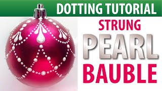 DIY Christmas Bauble Tutorial  How to dot paint a Christmas ball  Intermediate level project [upl. by Nilreb236]