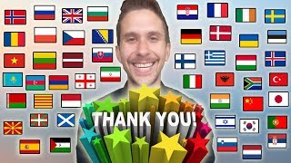 How To Say quotTHANK YOUquot In 50 Different Languages [upl. by Atlee494]